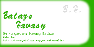 balazs havasy business card